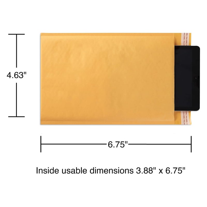 ستابلز 813398، 4 بوصة عرض × 8 بوصة طول، قشور وختم فقاعات ميلر #0 25/كرتون (51572) - Image 3